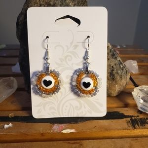 Handmade heart earrings